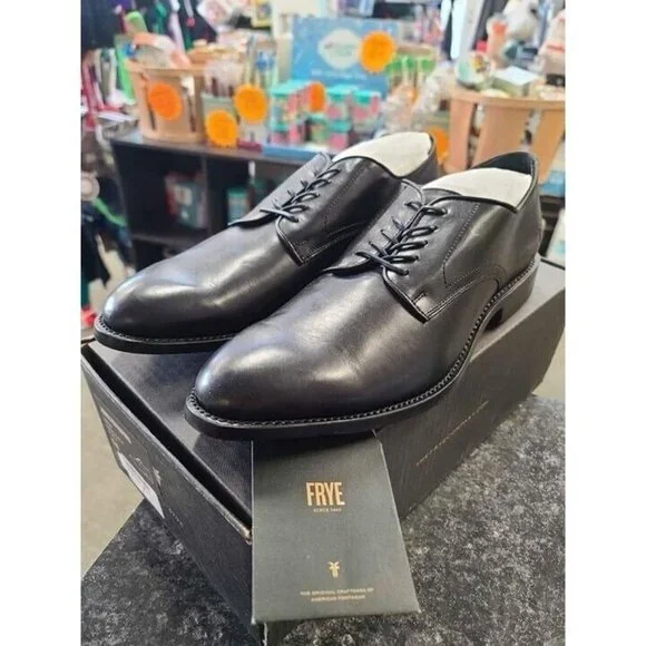 Frye Men\'s Hamilton Oxford 11.5 Black FRYE Paul Bal Black Leather Oxford | Harbour Thread main image 2